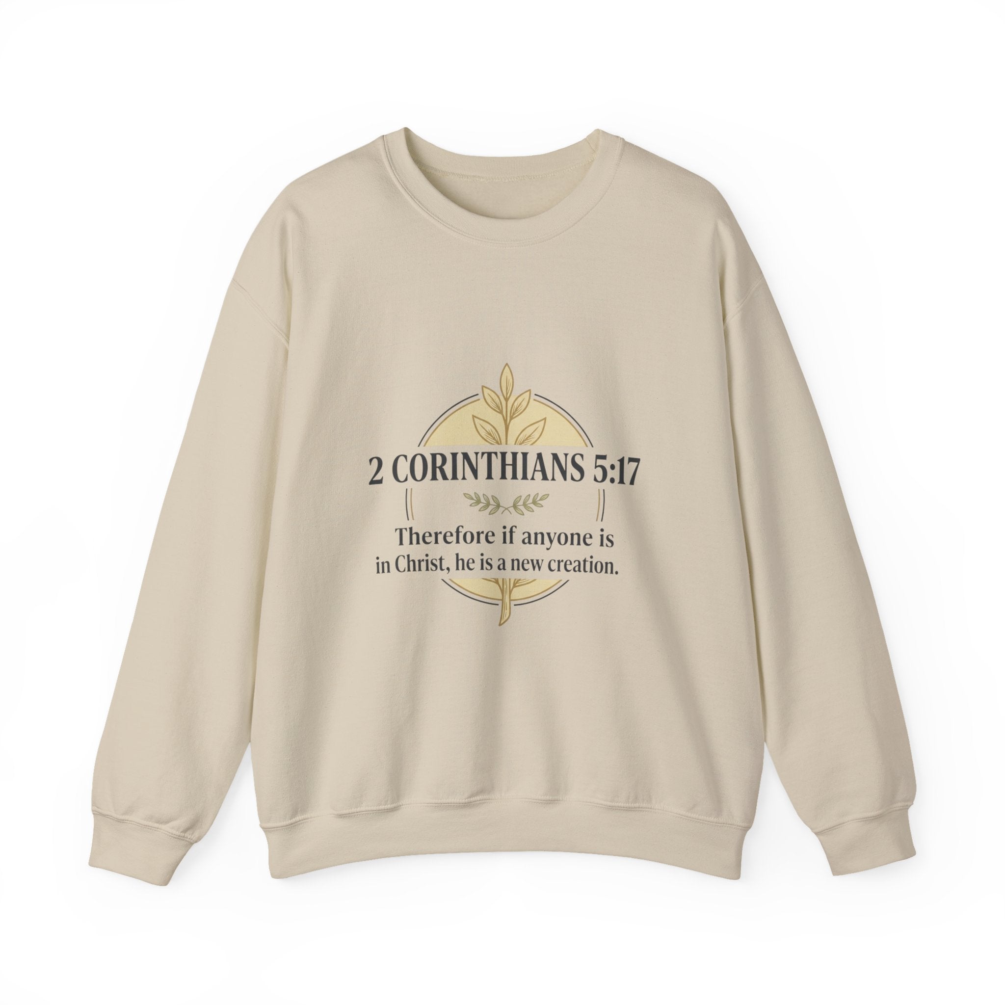 2 Corinthians 5:17 Scripture Crewneck Sweatshirt | Christian Faith Verse