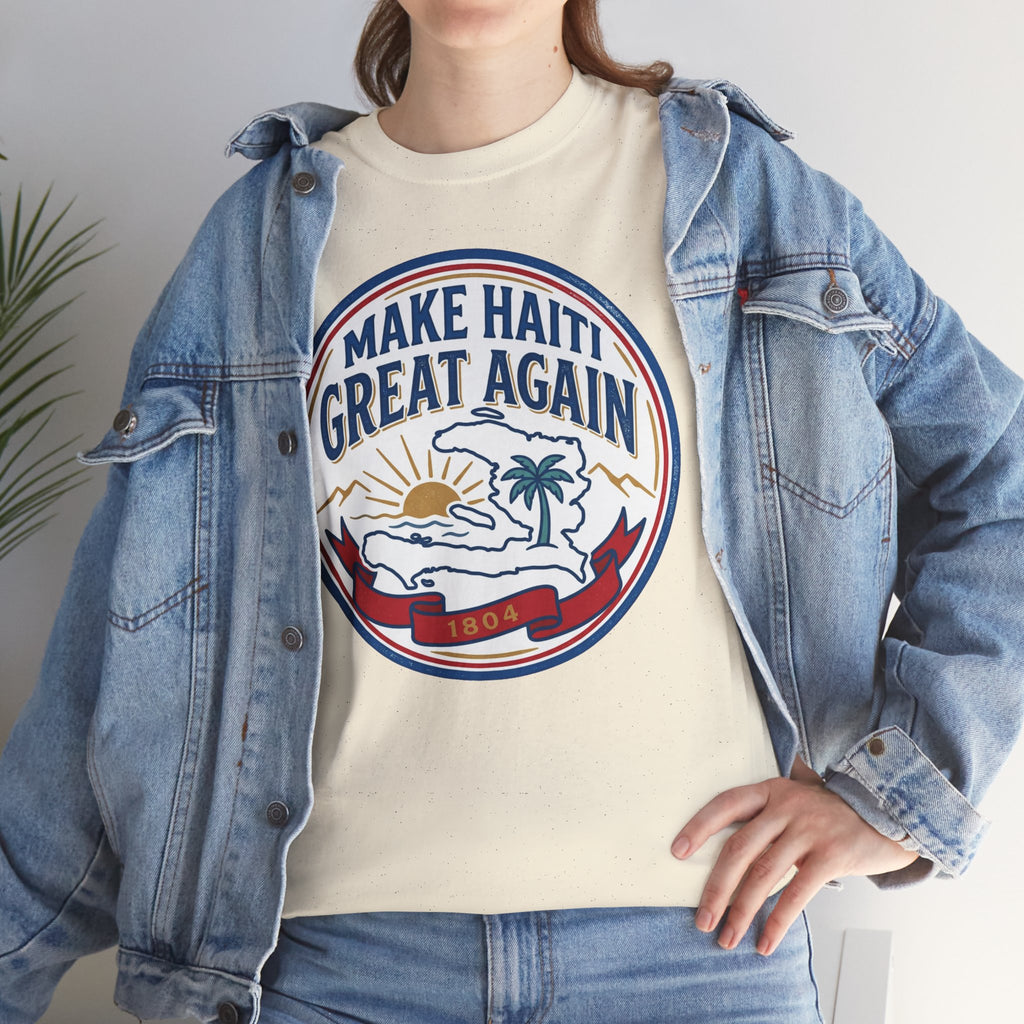 Make Haiti Great Again T-Shirt — Vintage Crest Haitian Pride Tee