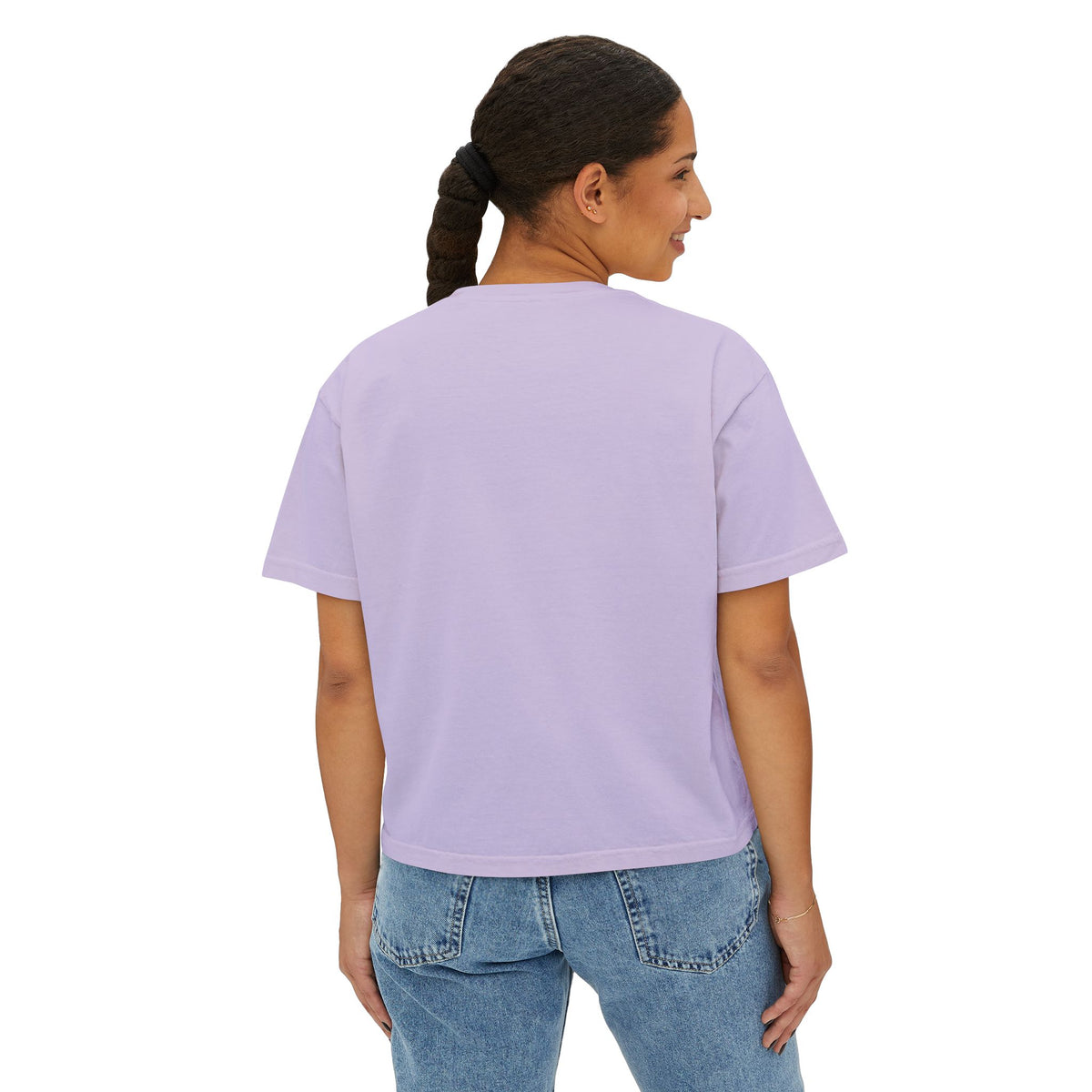 Blessed Women's Boxy Tee – Minimal Faith Graphic Crop T-Shirt