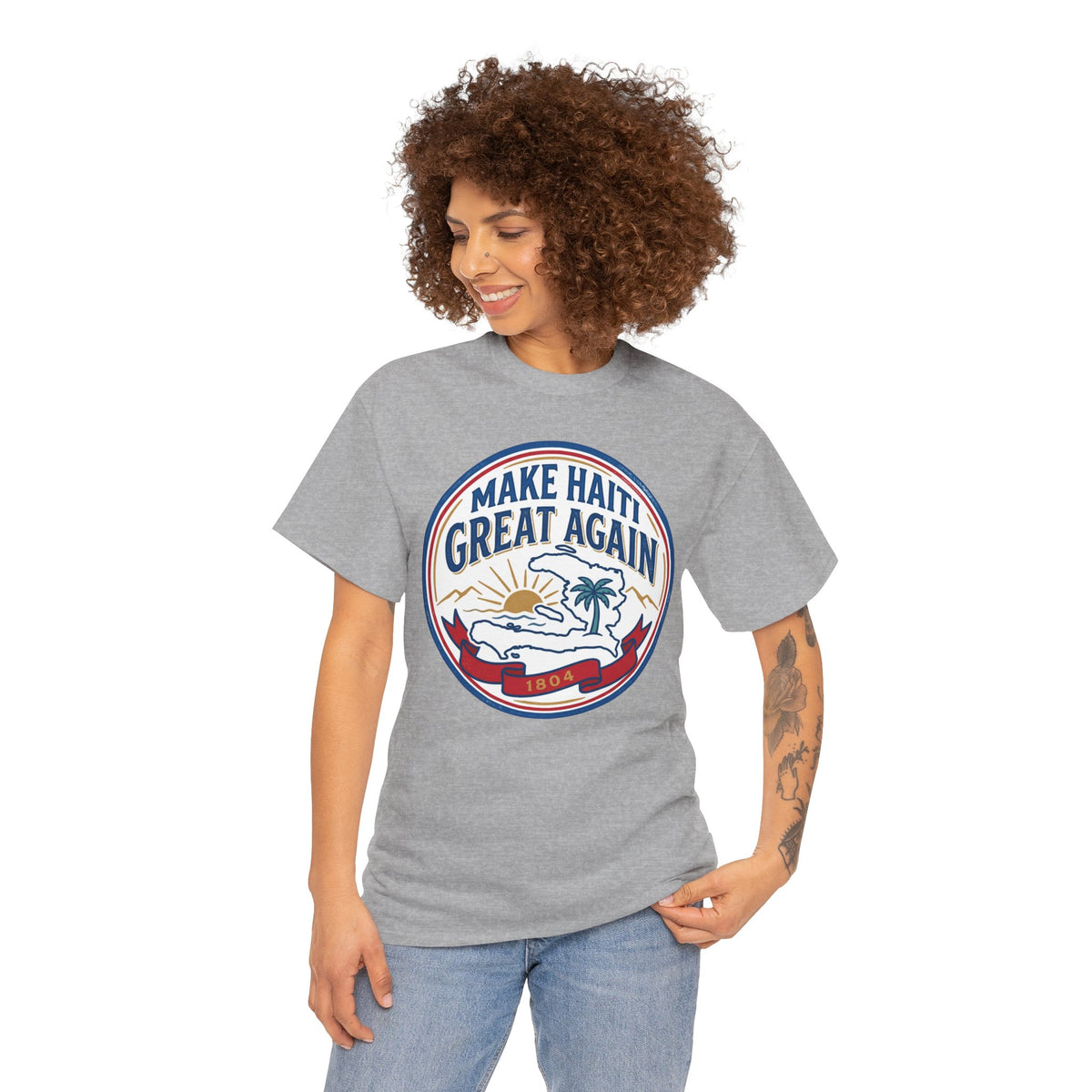 Make Haiti Great Again T-Shirt — Vintage Crest Haitian Pride Tee
