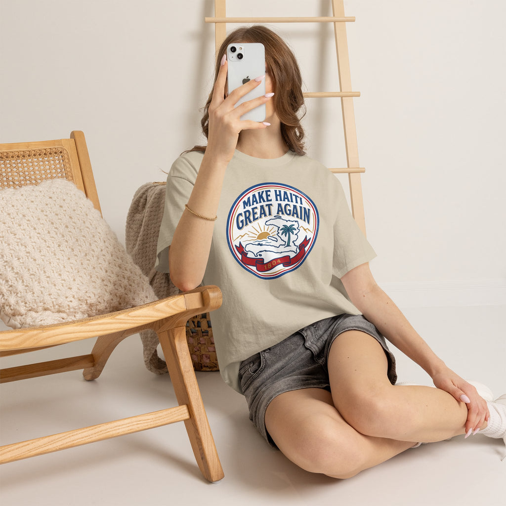 Make Haiti Great Again T-Shirt — Vintage Crest Haitian Pride Tee