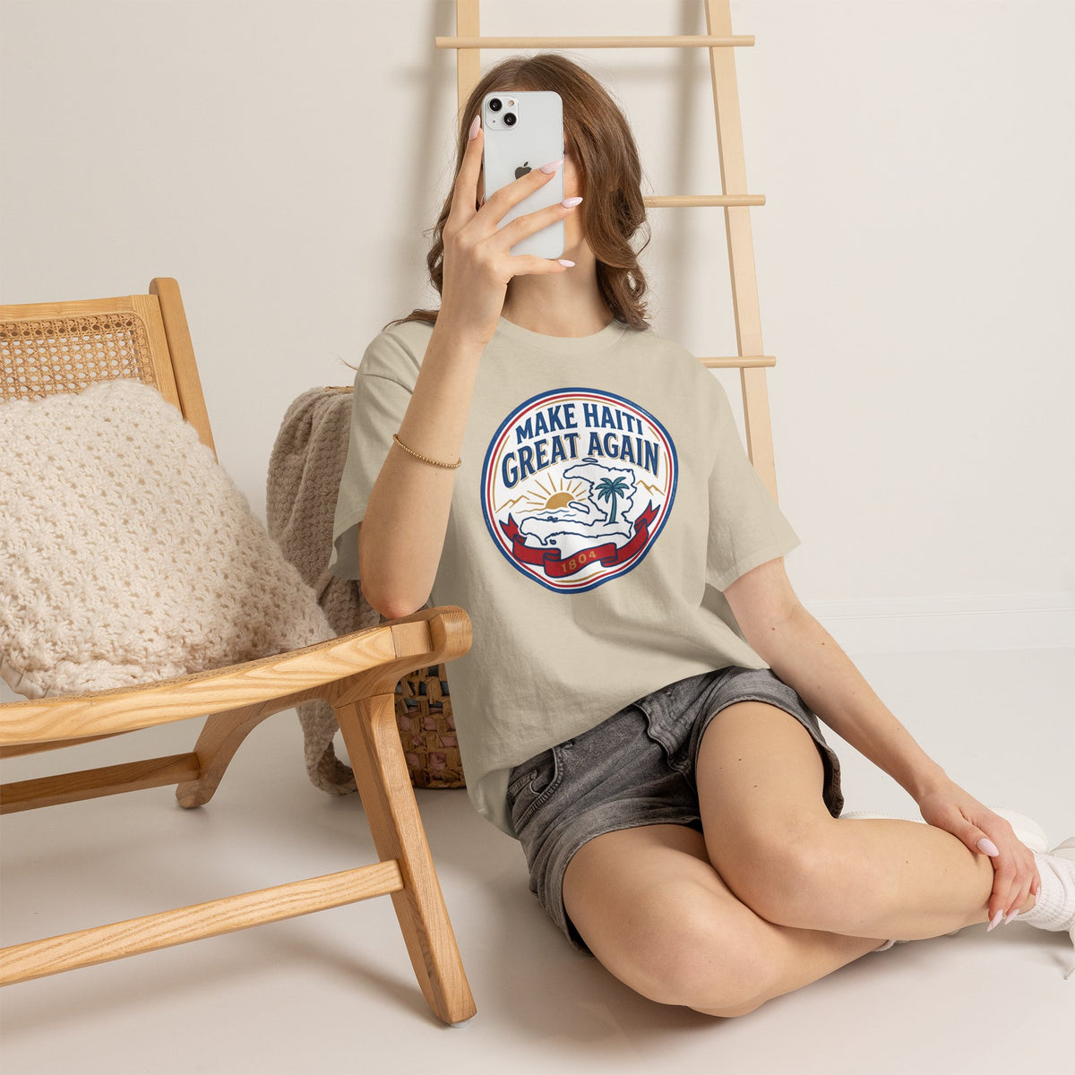 Make Haiti Great Again T-Shirt — Vintage Crest Haitian Pride Tee