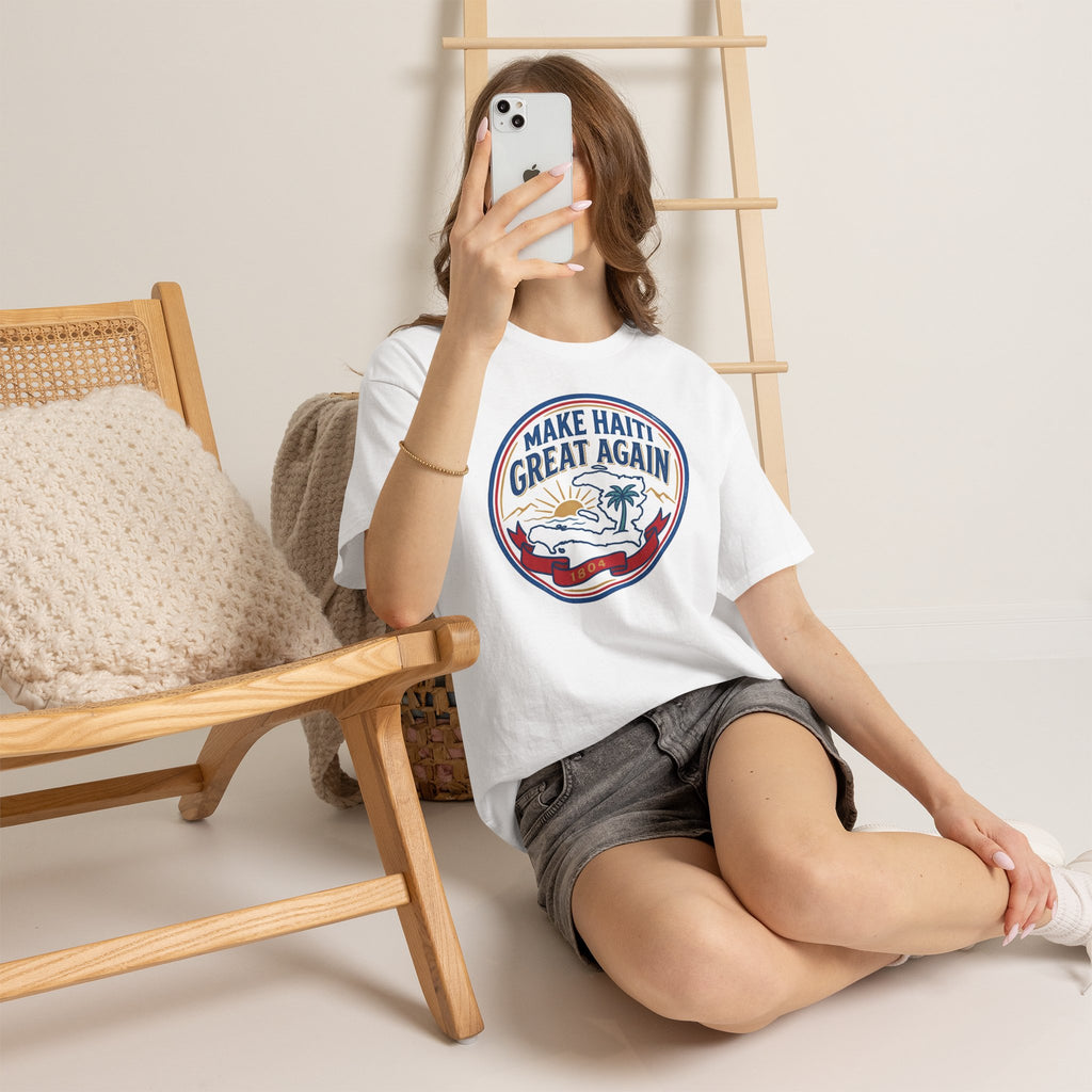Make Haiti Great Again T-Shirt — Vintage Crest Haitian Pride Tee