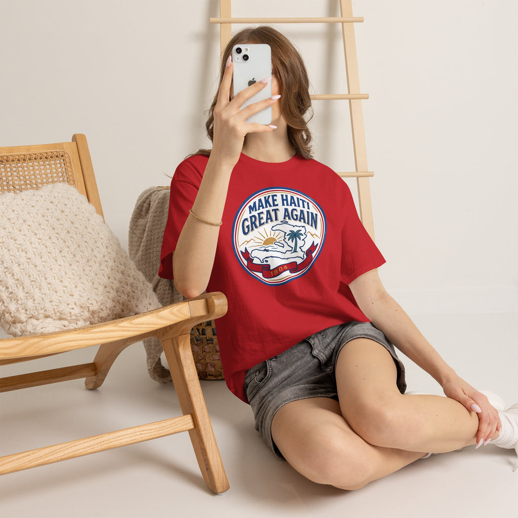 Make Haiti Great Again T-Shirt — Vintage Crest Haitian Pride Tee