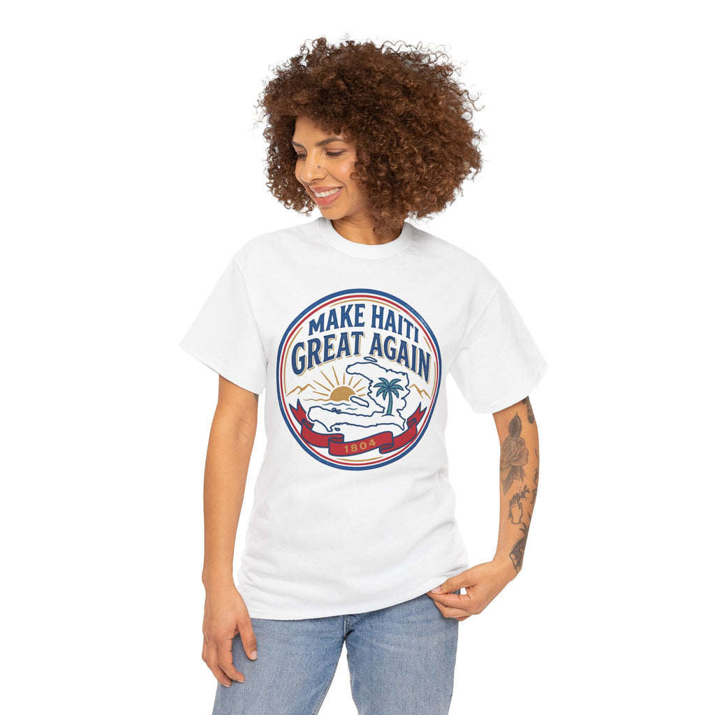 Make Haiti Great Again T-Shirt — Vintage Crest Haitian Pride Tee