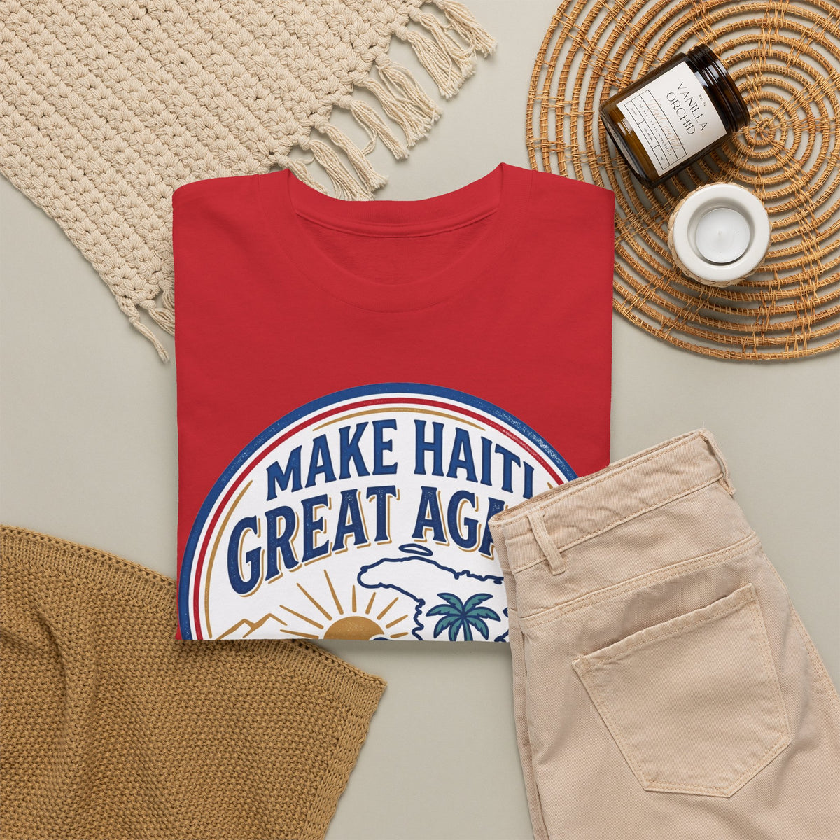 Make Haiti Great Again T-Shirt — Vintage Crest Haitian Pride Tee