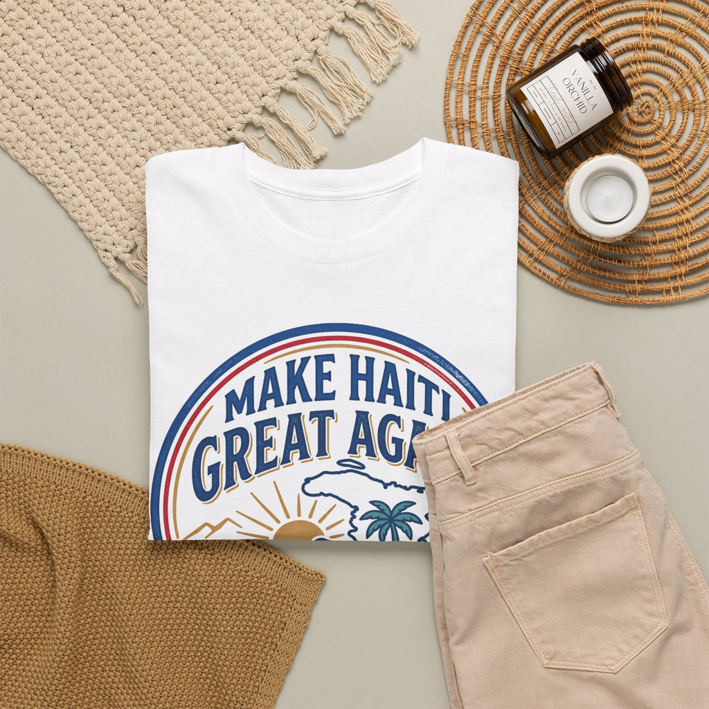 Make Haiti Great Again T-Shirt — Vintage Crest Haitian Pride Tee
