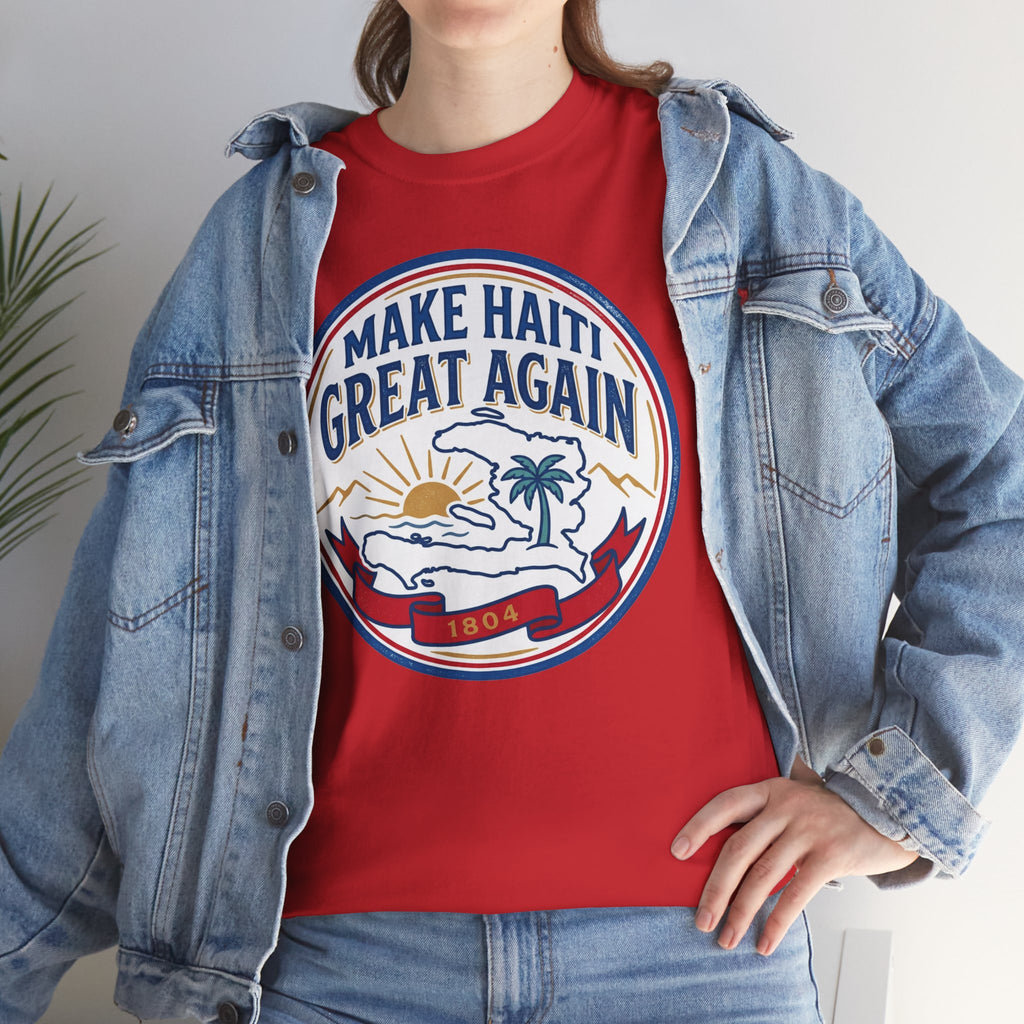 Make Haiti Great Again T-Shirt — Vintage Crest Haitian Pride Tee