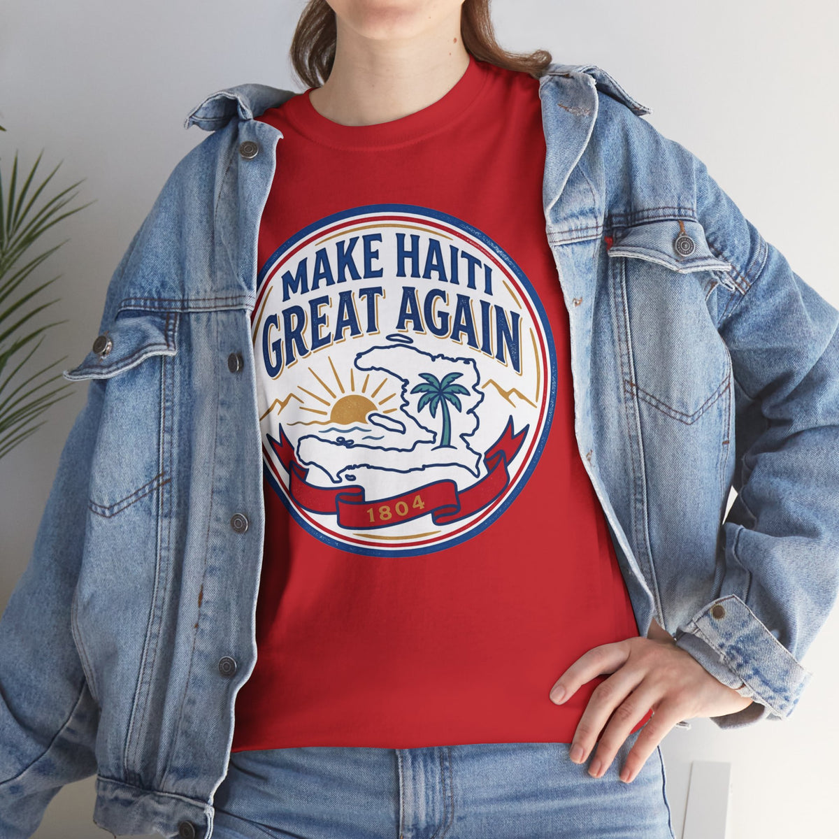 Make Haiti Great Again T-Shirt — Vintage Crest Haitian Pride Tee