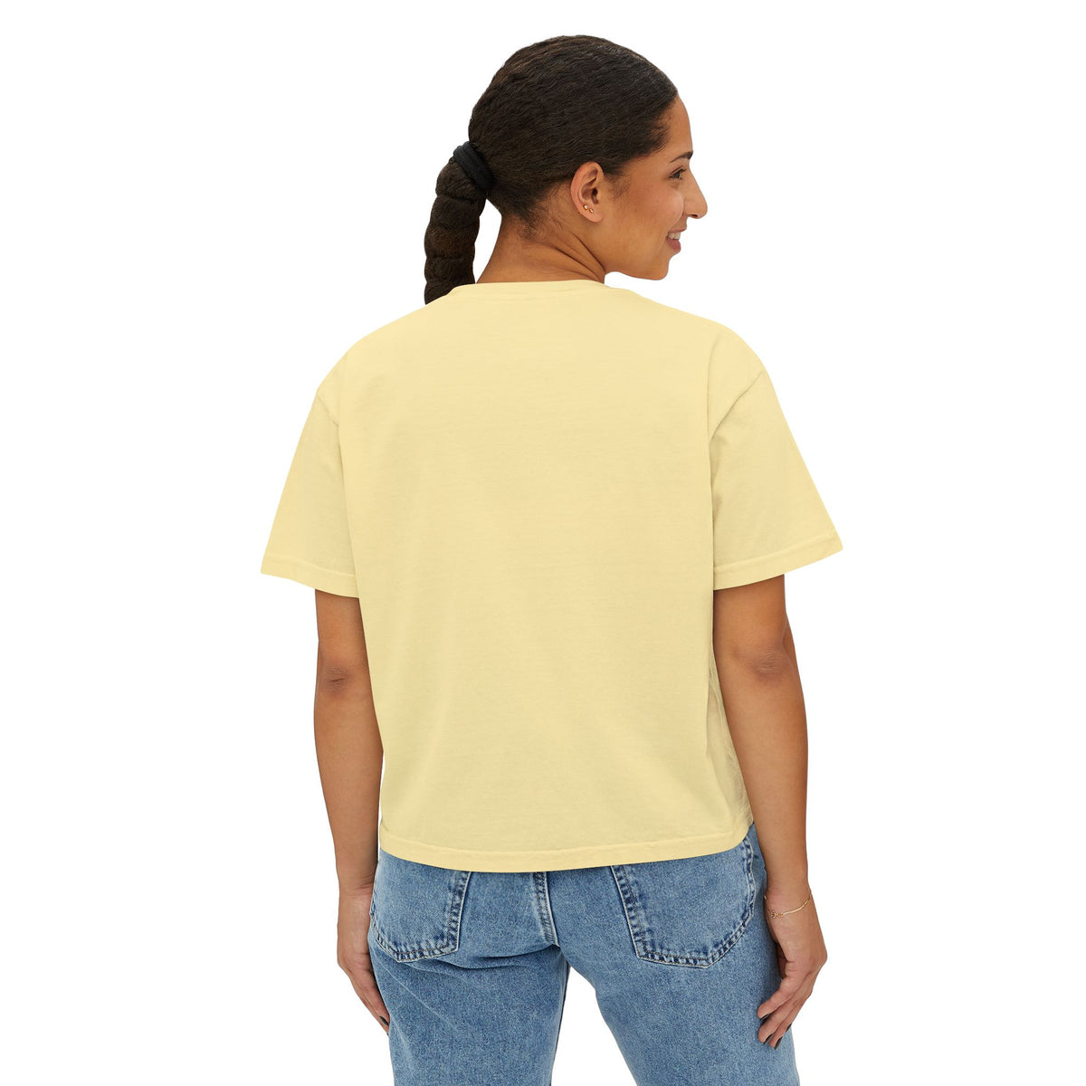 Blessed Women's Boxy Tee – Minimal Faith Graphic Crop T-Shirt
