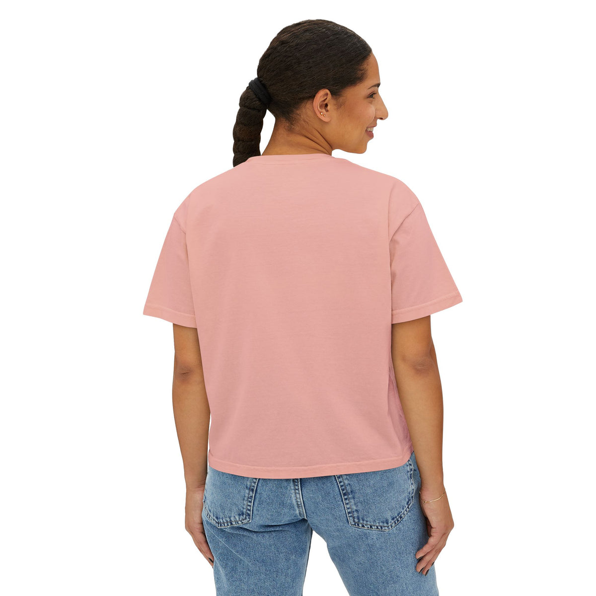 Blessed Women's Boxy Tee – Minimal Faith Graphic Crop T-Shirt