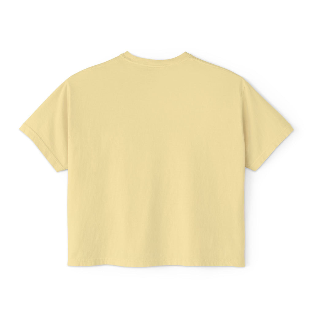 Blessed Women's Boxy Tee – Minimal Faith Graphic Crop T-Shirt