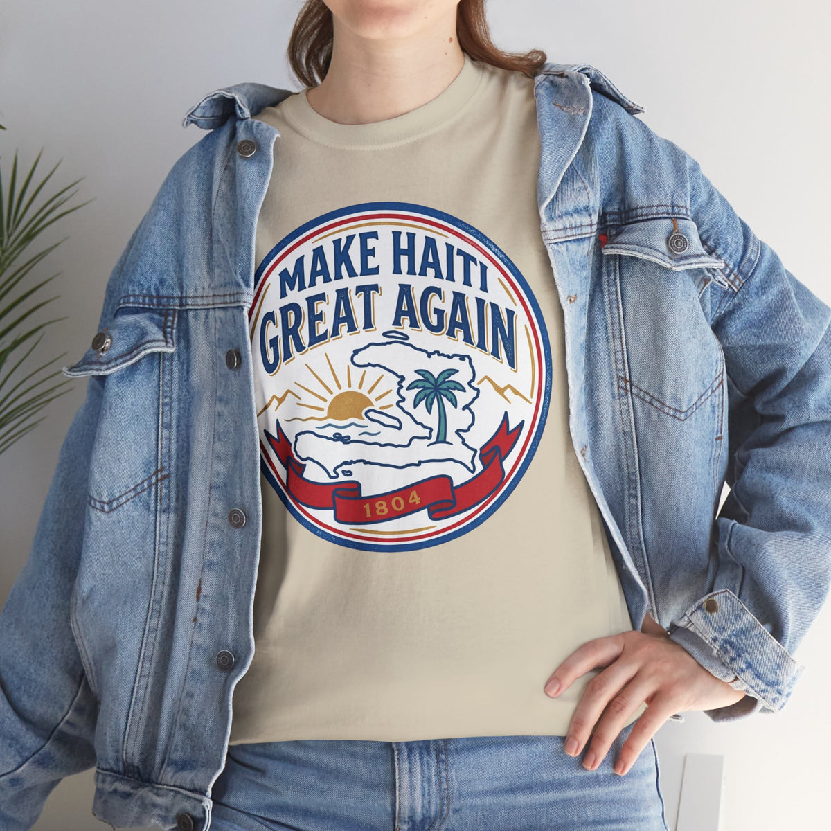 Make Haiti Great Again T-Shirt — Vintage Crest Haitian Pride Tee