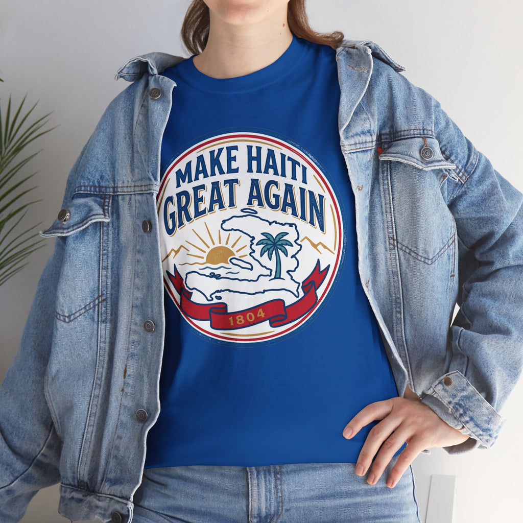 Make Haiti Great Again T-Shirt — Vintage Crest Haitian Pride Tee