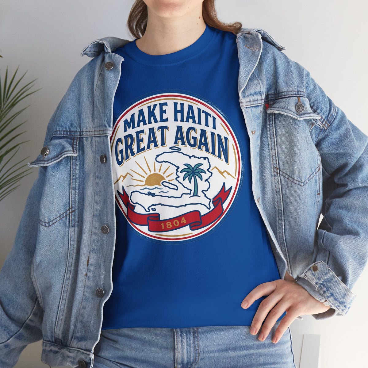 Make Haiti Great Again T-Shirt — Vintage Crest Haitian Pride Tee