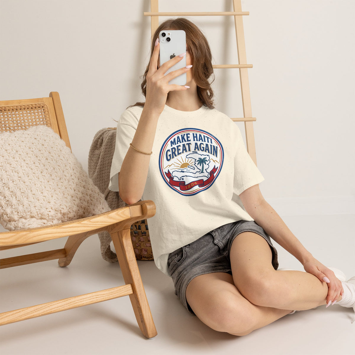 Make Haiti Great Again T-Shirt — Vintage Crest Haitian Pride Tee