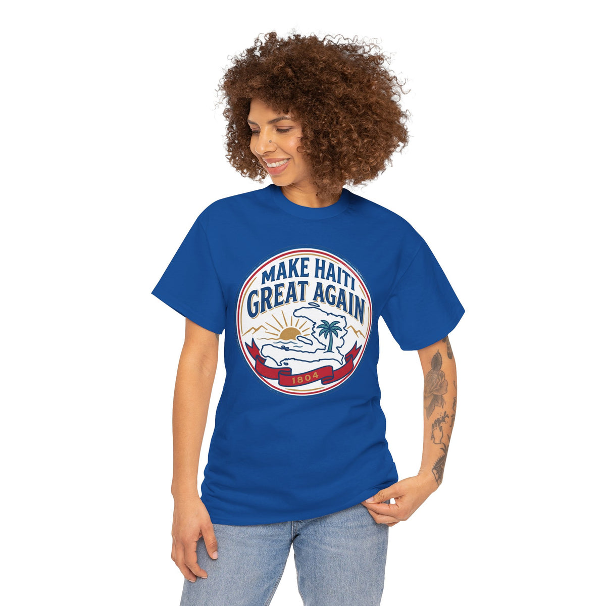 Make Haiti Great Again T-Shirt — Vintage Crest Haitian Pride Tee