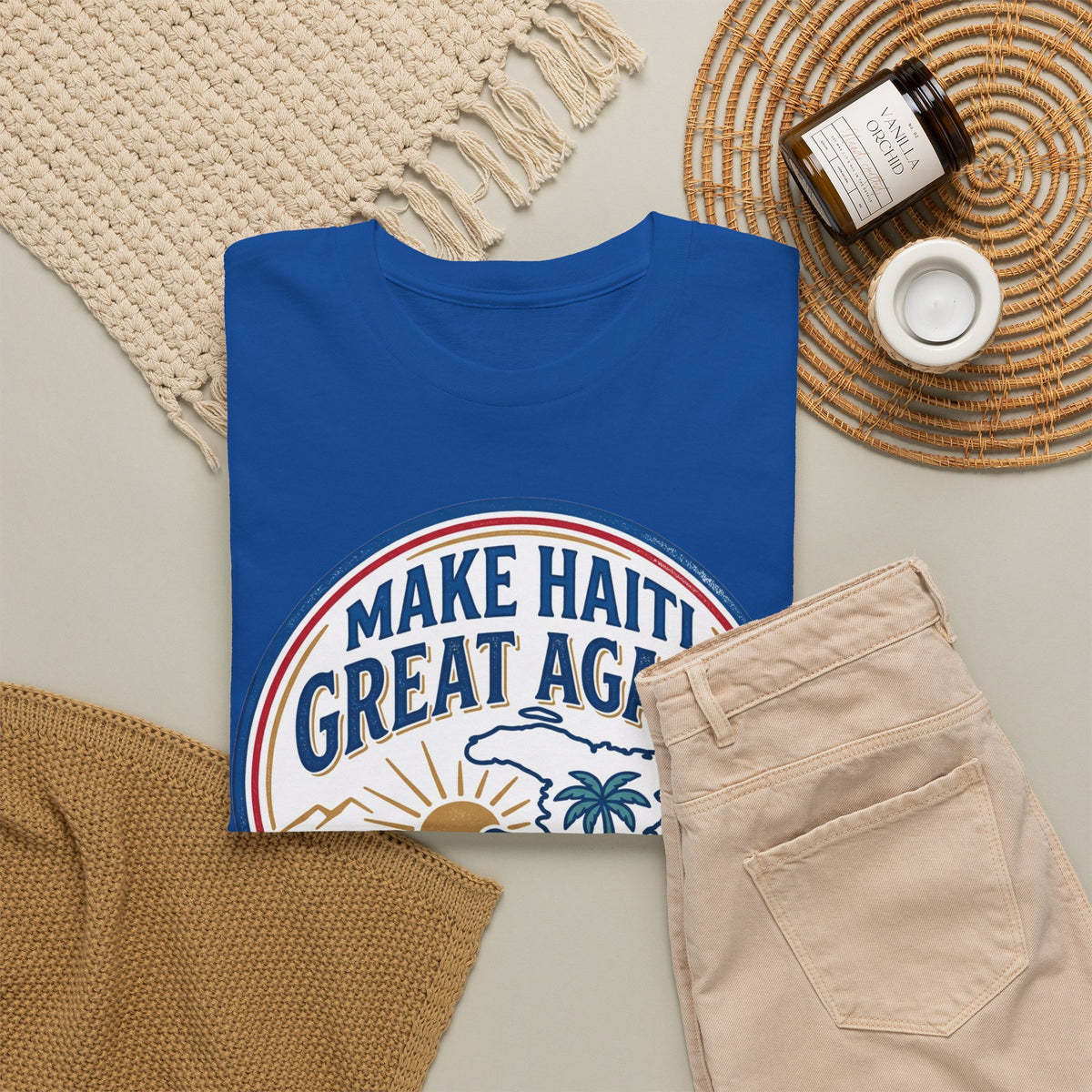 Make Haiti Great Again T-Shirt — Vintage Crest Haitian Pride Tee