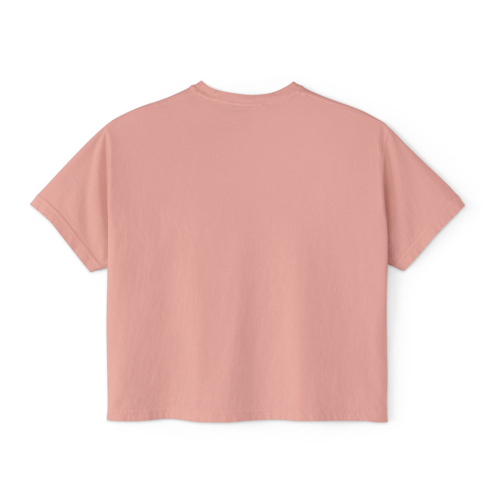 Blessed Women's Boxy Tee – Minimal Faith Graphic Crop T-Shirt