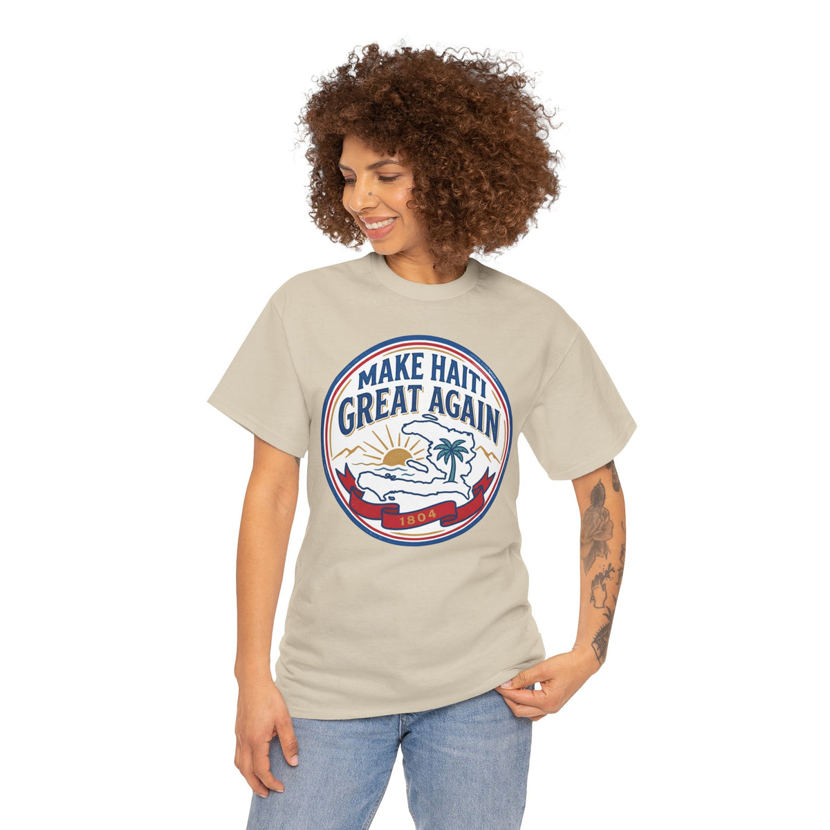 Make Haiti Great Again T-Shirt — Vintage Crest Haitian Pride Tee