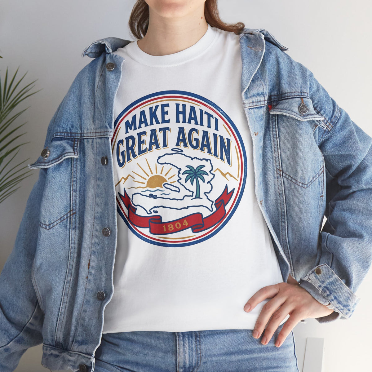 Make Haiti Great Again T-Shirt — Vintage Crest Haitian Pride Tee