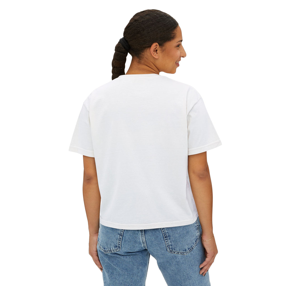 Blessed Women's Boxy Tee – Minimal Faith Graphic Crop T-Shirt