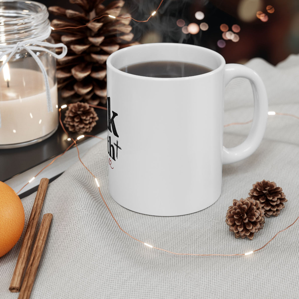 Walk by Faith Ceramic Mug — Inspirational Religious Coffee Cup (11oz/15oz)